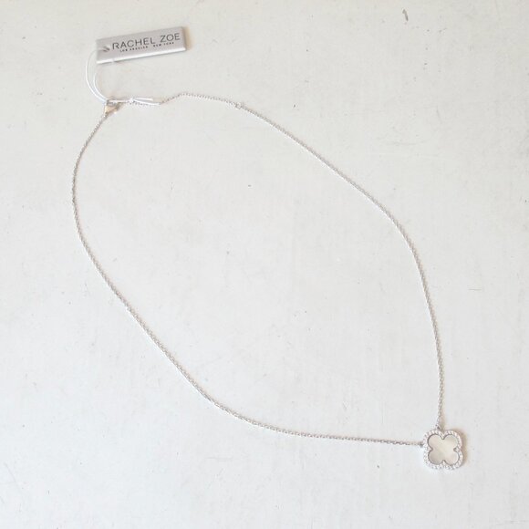 Rachel Zoe Silver Clover Necklace - Picture 3 of 7